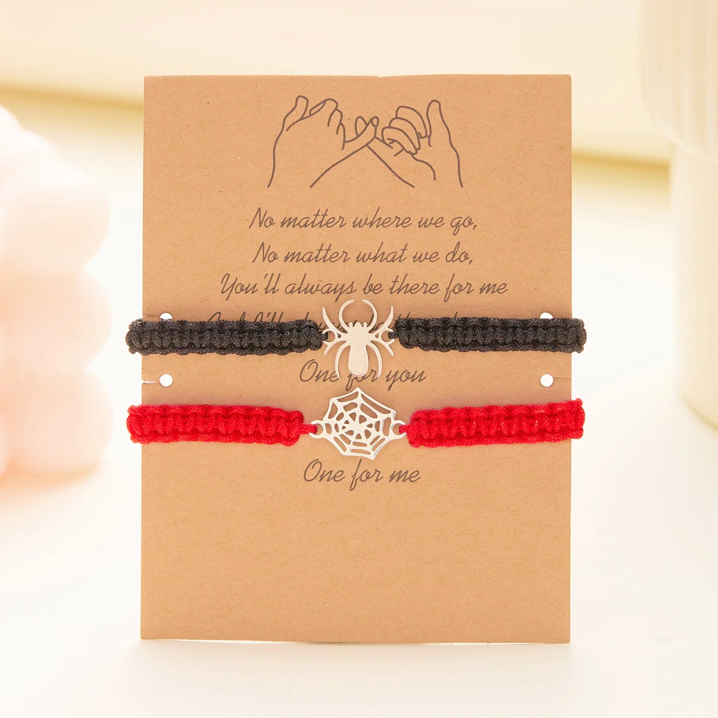 🕷️ Halloween Spider Web Couple Bracelets