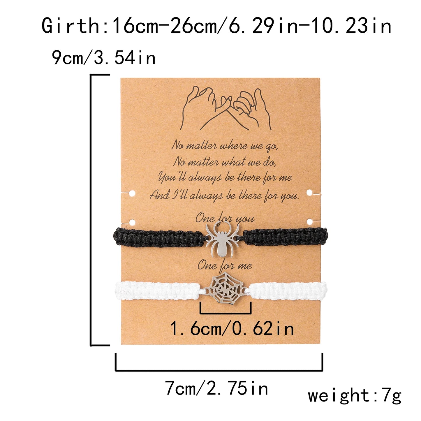 🕷️ Halloween Spider Web Couple Bracelets