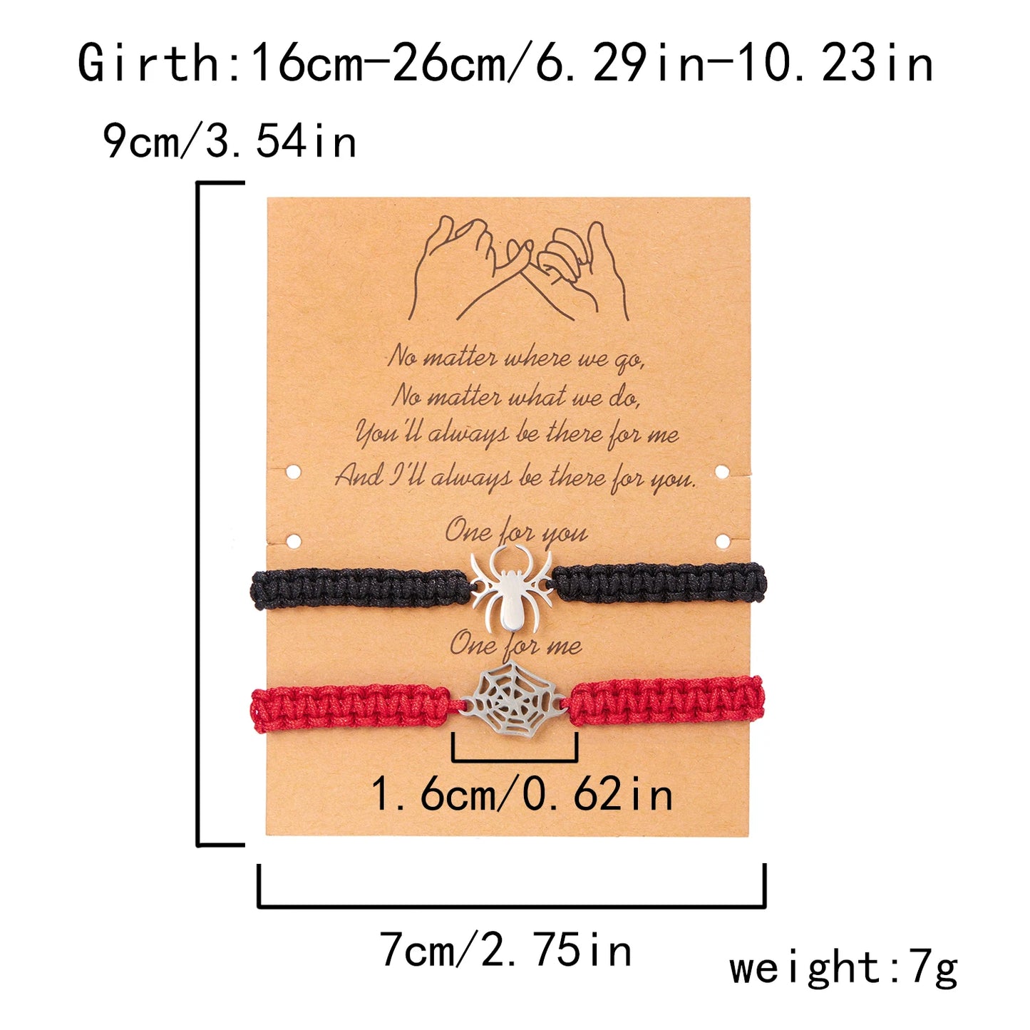 🕷️ Halloween Spider Web Couple Bracelets