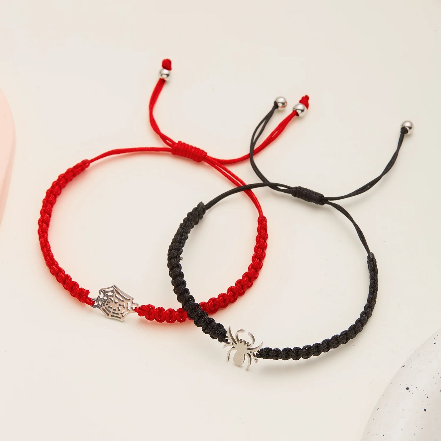 🕷️ Halloween Spider Web Couple Bracelets