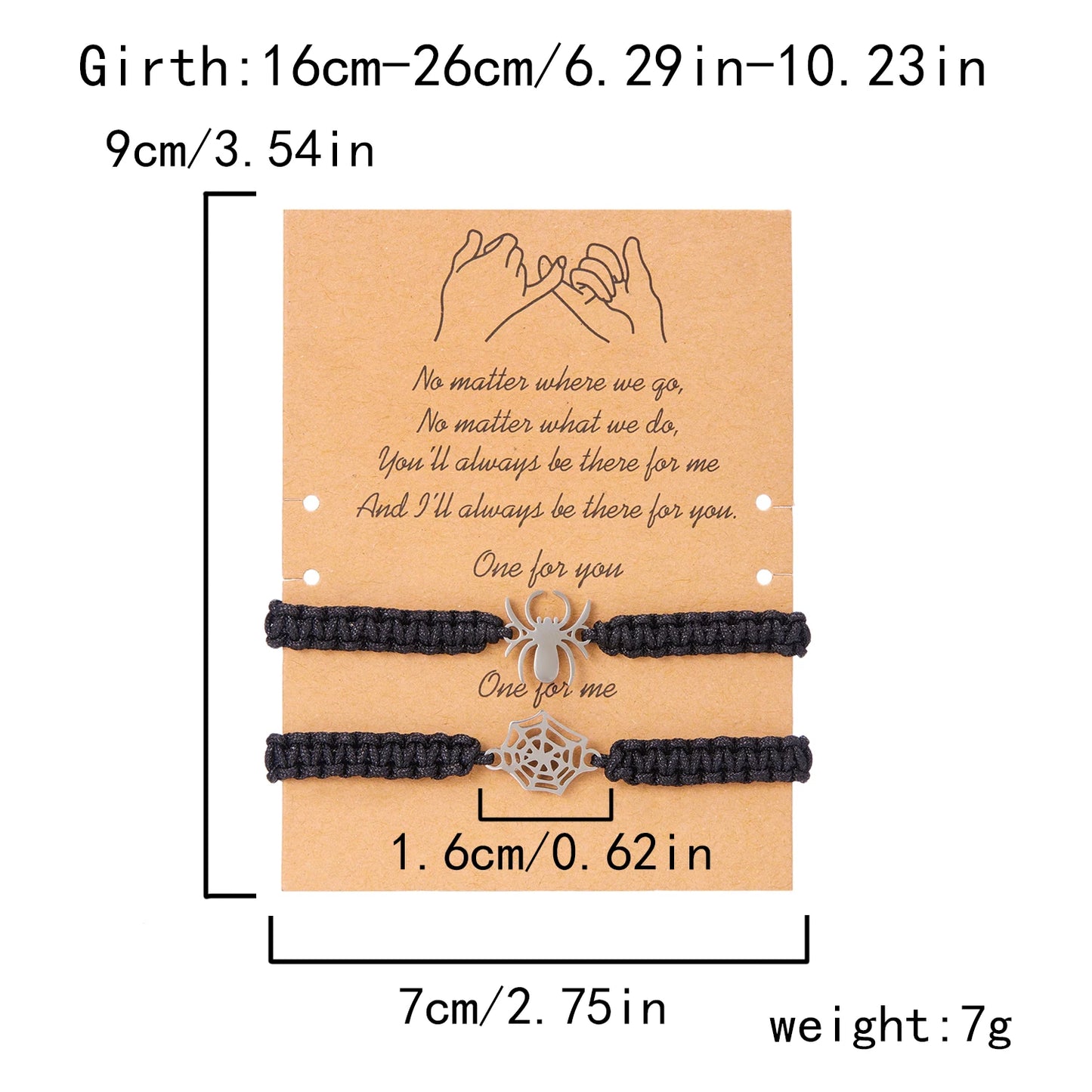 🕷️ Halloween Spider Web Couple Bracelets