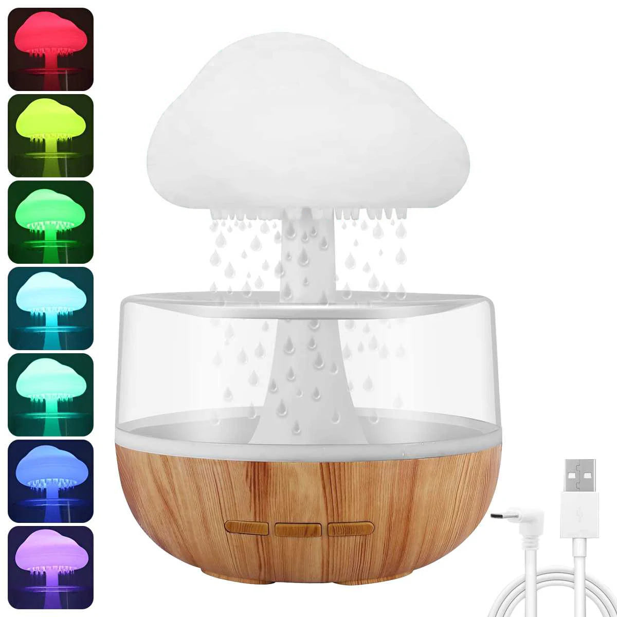 🌧️ Rain Cloud Humidifier Lamp