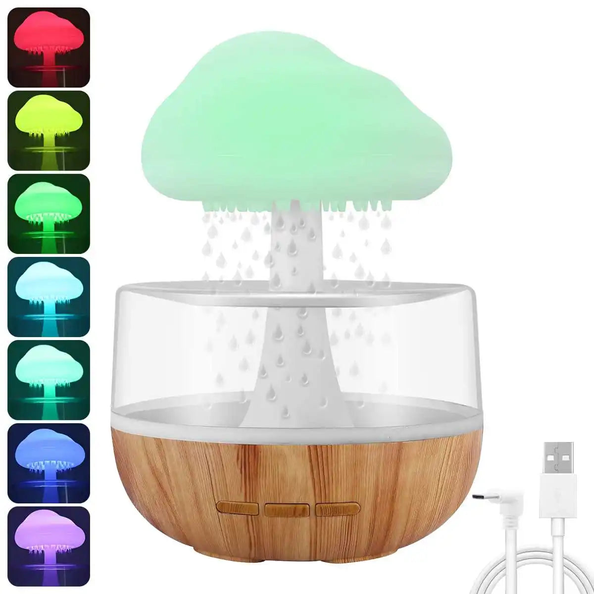 🌧️ Rain Cloud Humidifier Lamp