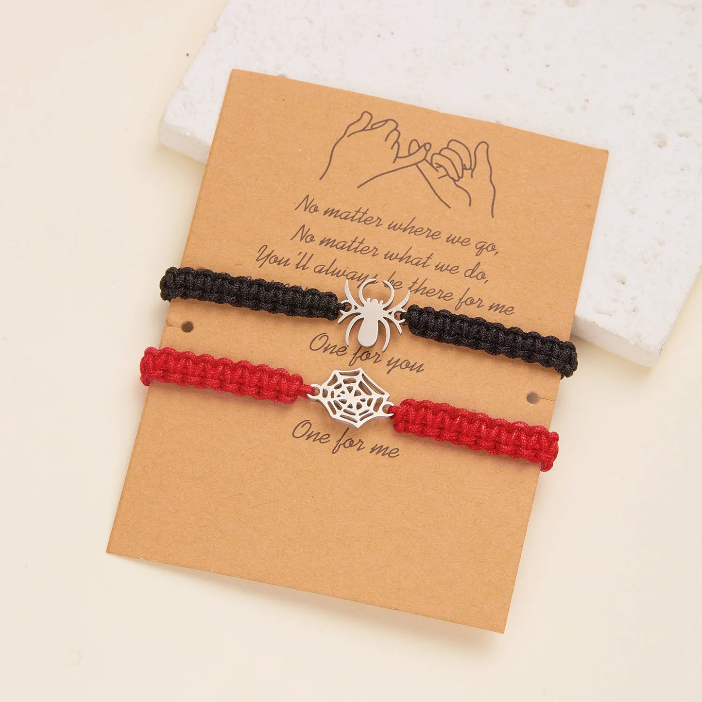 🕷️ Halloween Spider Web Couple Bracelets