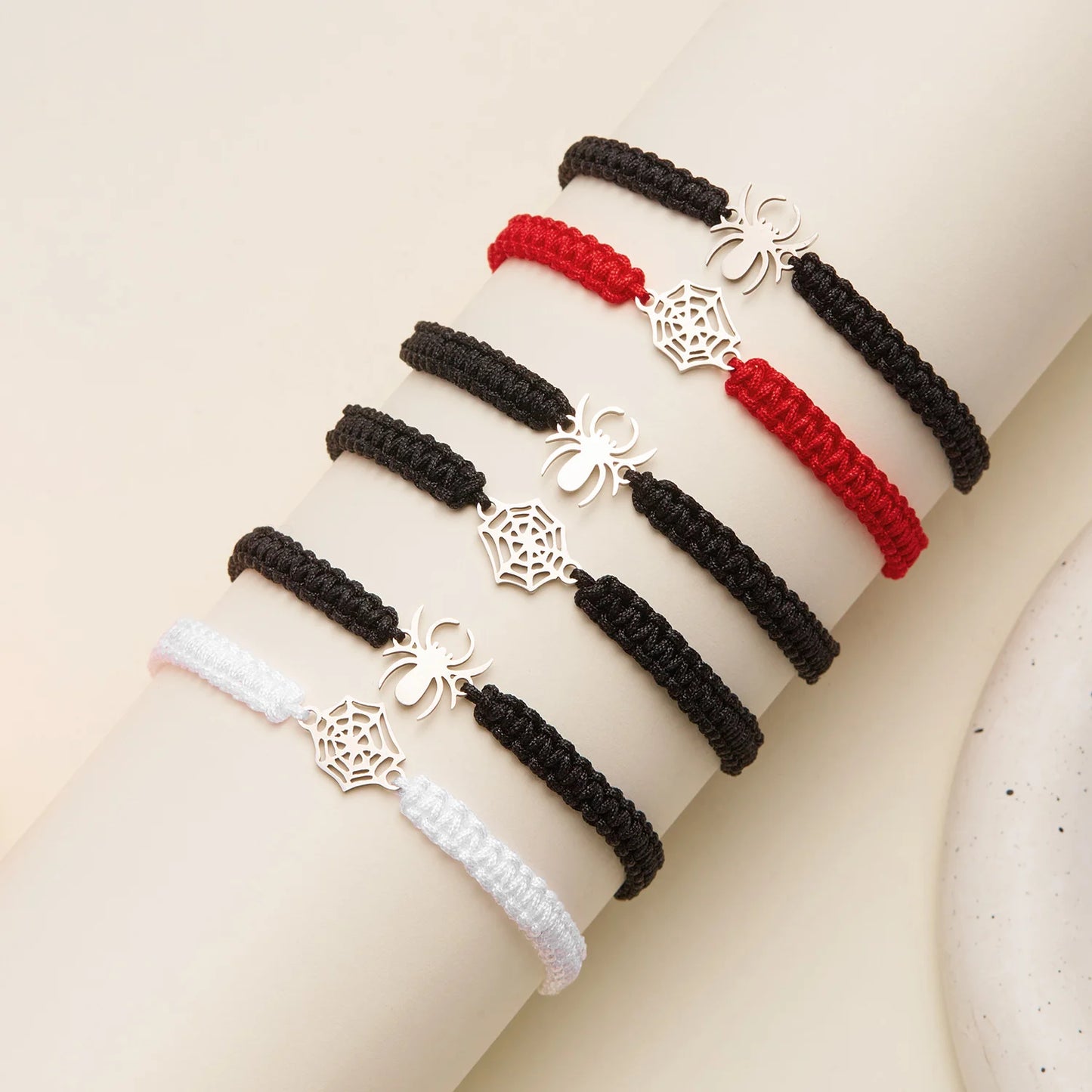 🕷️ Halloween Spider Web Couple Bracelets