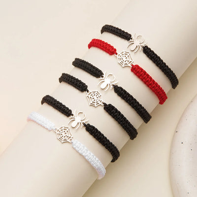 🕷️ Halloween Spider Web Couple Bracelets